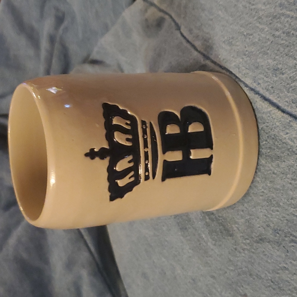 Vintage HB stoneware beer mug